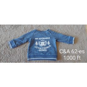   C&A "Little Friends" feliratos pulóver (62-es méret)