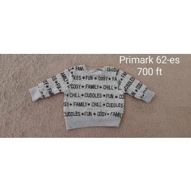 Primark feliratos pihe-puha pulóver (62-es méret)