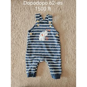 Dopodopo csíkos kisfiú kertésznadrág (62-es méret)