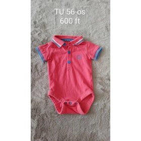 TU piros galléros body (56-os méret)