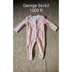   George Virágmintás Kislány Rugdalózó – 56/62-es méret