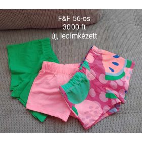   F&F Vidám Nyári Kislány Rövidnadrág Szett – 56-os méret