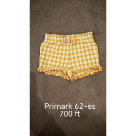 Primark Sárga Kockás Baba Rövidnadrág (62-es méret)