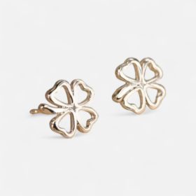   Szerencse és Stílus: Ezüst Tónusú Négylevelű Lóhere Fülbevaló