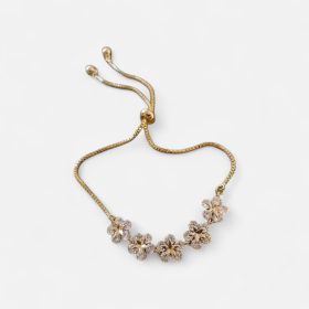Arany Ragyogás: Kristályos Virágfüzér Karkötő