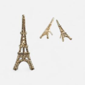   Eiffel-torony Motívumos Fülbevaló– Párizsi Elegancia Geometrikus Formákban