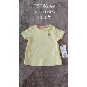   Tündéri F&F Halványsárga Póló – Új, címkés alapdarab