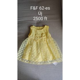 F&F Sárga Alkalmi Masnis Ruha – 62-es méret