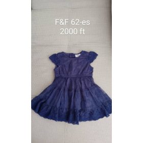 F&F Sötétkék Csipkés Alkalmi Ruha – 62-es méret