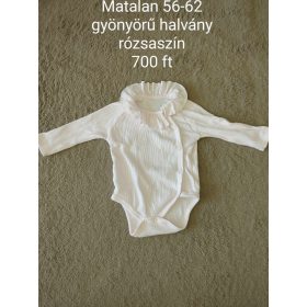 Matalan halványrózsaszín fodros body (56-62-es méret)