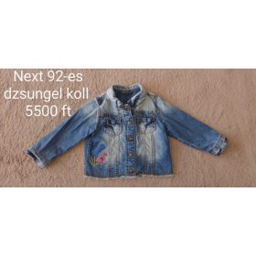 Next kislány farmerdzseki zsiráfos és flamingós hímzéssel hátul 92-es méret