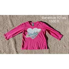   Benetton fukszia rózsaszín hosszú ujjú felső – 92-es méret