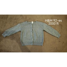 H&M szürke melírozott kötött kardigán – 92-es méret