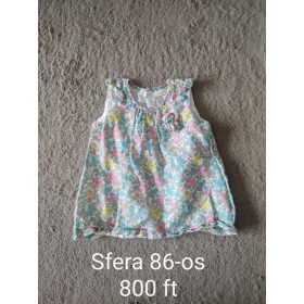   Sfera pasztell virágmintás ujjatlan felső – 86-os méret