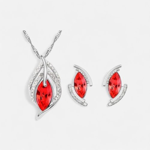 Elegáns Kristályos Női Ékszerszett – Nyaklánc és Fülbevaló