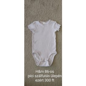 H&M Bordázott Rövid Ujjú Kislány Body – 86-os méret