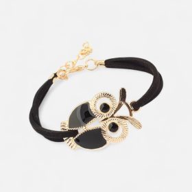   Arany Tónusú Bagoly Díszes Karkötő – Bölcs stílus és modern báj