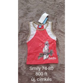   Smily papagájos kislány trikó – Új, címkés és minőségi babaruha