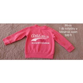 Stílusos és kényelmes piros babapulóver – 86-os méret