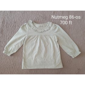   Nutmeg elegáns halvány khaki hosszú ujjú felső – 86-os méret
