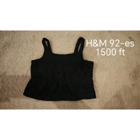   H&M elegáns fekete texturált kislány felső – 92-es méret