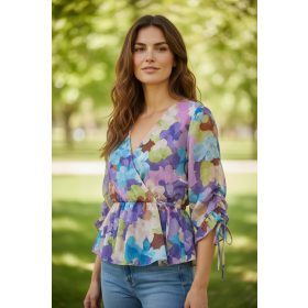   Aszimmetrikus Fodros Női Blúz – Modern Elegancia és Kényelem