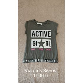   Via Girls "Active Girl" Sportos Rövid Ujjú Felső (86-os méret)