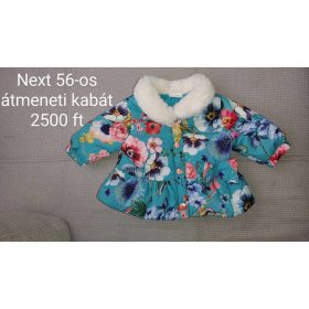   Next virágmintás, prémes gallérú kislány átmeneti kabát – 56-os méret