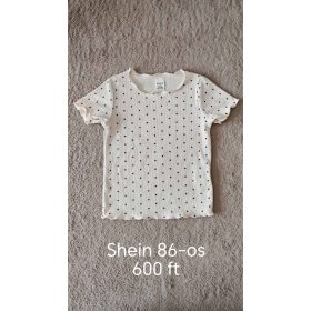 Shein Aprópöttyös Bordázott Póló – 86-os méret