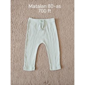   Matalan mentazöld, bordázott kisfiú/kislány nadrág – 80-as méret