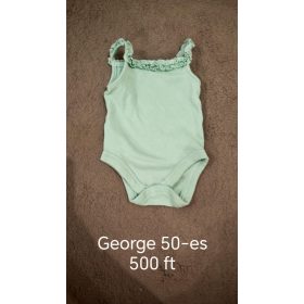   George mentazöld fodros ujjatlan body – Minőségi babaruha újszülötteknek