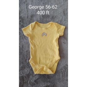   George sárga, szivárványos rövid ujjú body – 56-62-es méret