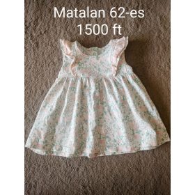   Matalan pasztell virágos fodros kislány ruha – 62-es méret