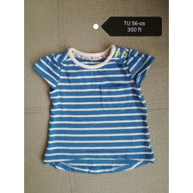 TU kék-fehér csíkos kislány póló – 56-os méret