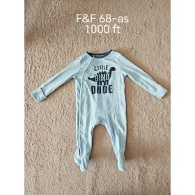   F&F 68-as Hosszú Ujjú Baba Rugdalózó – „Little Dino Dude” Mintával