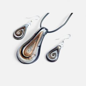 Művészi Ragyogás: Muránói Stílusú Ékszer Szett