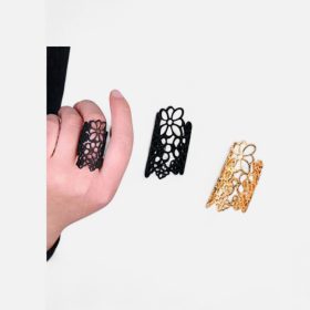   Virágos Csipke Elegancia – Minimalista Női Gyűrű Minden Alkalomra