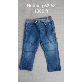   Nutmeg 62-68 méretű, kék, gumis derekú babanadrág – Újszerű állapotban!