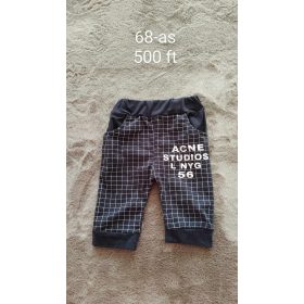   Acne Studios stílusú, 68-as méretű kockás babanadrág – Vagány és kényelmes!