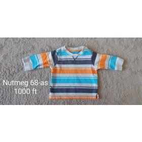   Nutmeg 68-as csíkos hosszú ujjú felső – Vidám színek, újszerű állapot!