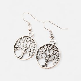   Életfa Ezüst Színű Fülbevaló – A Természet Ihlette Elegancia