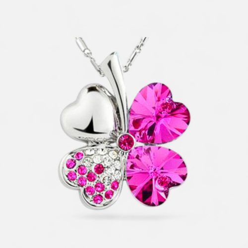 Szerencsehozó Négylevelű Lóhere Nyaklánc – Szikrázó Színekben