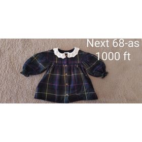   Next Kockás, Csipkegalléros Babaruha – Időtlen Elegancia a Legkisebbeknek!