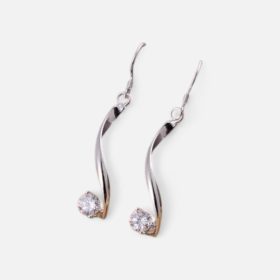   Elegáns Hullámvonalas Kristály Fülbevaló – Csillogás a Hétköznapokban