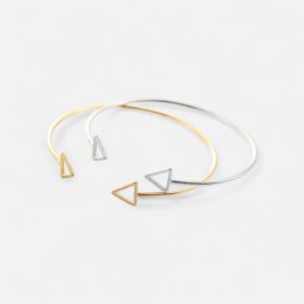   Geometrikus Minimalizmus – Nyitott Háromszög Karkötő Szett