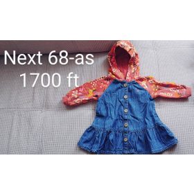   Next Virágos és Farmer Kapucnis Újszerű Babaruha – 68-as méret