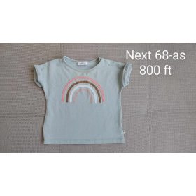   Next pasztellzöld szivárványos babapóló – 68-as méret