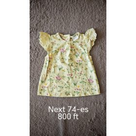   Next vadvirágos, csipkés ujjú kislány póló – 74-es méret