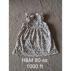 H&M Leopárdmintás Fodros Kislány Ruha – 80-as méret