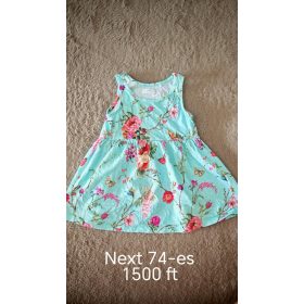Next Mentazöld Virágos Kislány Ruha – 74-es méret